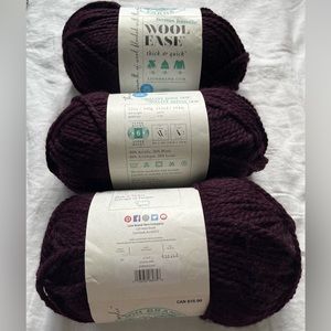 3-pack Lion Brand Thick & Quick Bonus Bundle (Eggplant)